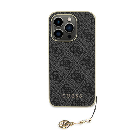 Guess 4G Charms Collection - Etui iPhone 15 Pro (szary) (GUHCP15LGF4GGR)