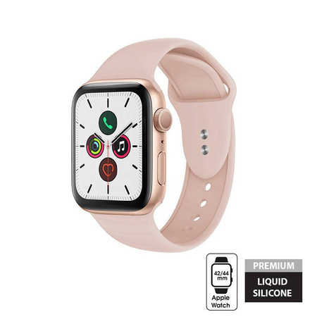Crong Liquid - Pasek do Apple Watch 44/45/46/49 mm (piaskowy róż) (CRG-44LQB-PSN)