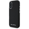 Karl Lagerfeld Saffiano Full Wrapped Elongated Metal Logo MagSafe - Etui do iPhone 16 (czarny) (KLHMP16SPSAFWMCK)