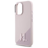 Karl Lagerfeld Silicone Shadow Metal Initial MagSafe - Etui iPhone 16 (różowy) (KLHMP16SSCMKMPCP)