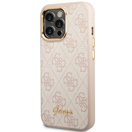 Guess 4G Metal Camera Outline Case – Etui iPhone 14 Pro (Różowy) (GUHCP14LHG4SHP)