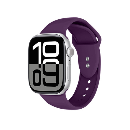 Crong Liquid - Pasek do Apple Watch 44/45/46/49 mm (śliwkowy) (CRG44LQBPLM)