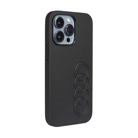 Audi Synthetic Leather - Etui iPhone 13 Pro (Czarny) (AU-TPUPCIP13P-TT/D1-BK)