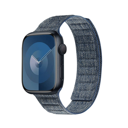 Crong Melange - Pasek magnetyczny do Apple Watch 44/45/46/49 mm (niebieski melanż) (CRG-44MEL-BLU)