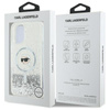 Karl Lagerfeld Liquid Glitter Karl Head MagSafe - Etui iPhone 16 (przezroczysty) (KLHMP16SLGKISGH)