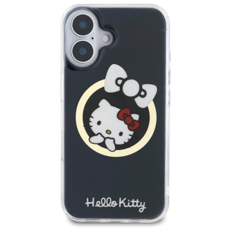 Hello Kitty IML Fun Bow MagSafe - Etui iPhone 16 (czarny) (HKHMP16SHFLBK)