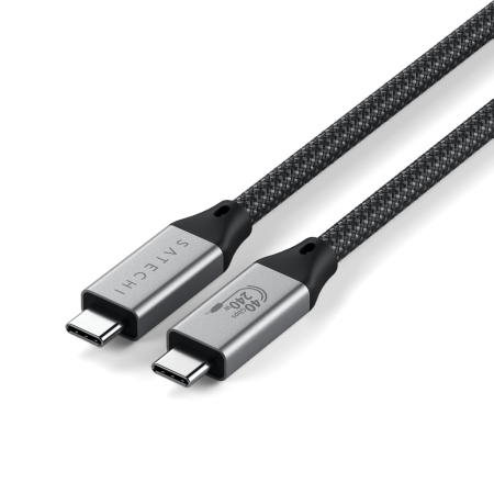 Satechi Kabel USB 4.0 USB-C - USB-C 240W 40Gbps 8K-60Hz lub 4K-120Hz (space gray) (ST-YU4120M)