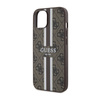 Guess 4G Printed Stripes MagSafe - Etui iPhone 14 Plus (Brązowy) (GUHMP14MP4RPSW)