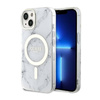 Guess Marble MagSafe - Etui iPhone 14 Plus (Biały) (GUHMP14MPCUMAH)