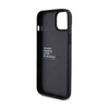 BMW Leather Carbon Blue Line - Etui iPhone 15 Plus (czarny) (BMHCP15M22NBCK)