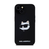 Karl Lagerfeld Silicone Choupette Head MagSafe - Etui iPhone 15 / 14 / 13 (czarny) (KLHMP15SSCHPPLK)