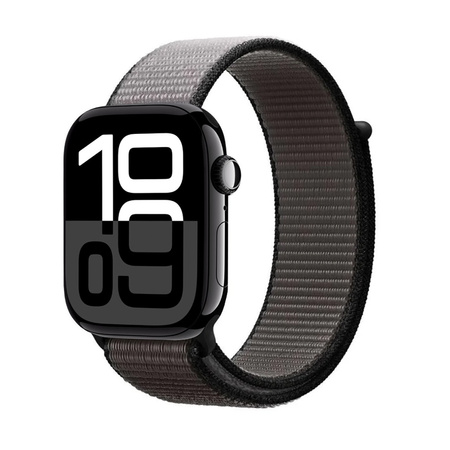 Crong Nylon - Pasek sportowy do Apple Watch 44/45/46/49 mm (Night Grey) (CRG44NLBAGR)