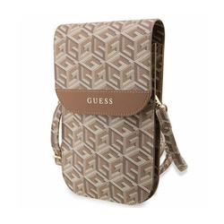 Guess GCube Stripe Phone Bag - Torba z przegrodą na smartfona (brązowy) (GUWBHGCFSEW)
