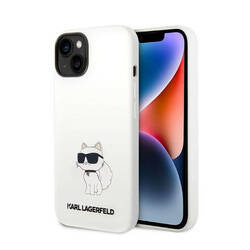 Karl Lagerfeld Silicone NFT Choupette - Etui iPhone 14 Plus (biały) (KLHCP14MSNCHBCH)
