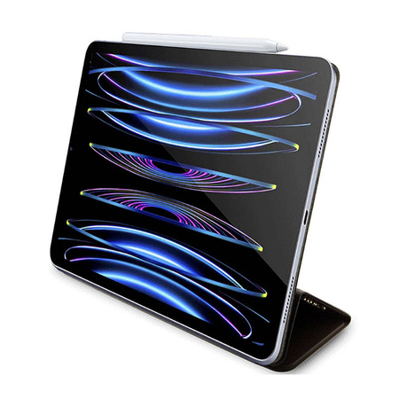 Guess 4G Stripe Allover - Etui iPad Pro 12.9" (2022-2020) (Brązowy) (GUFCP12PS4SGW)