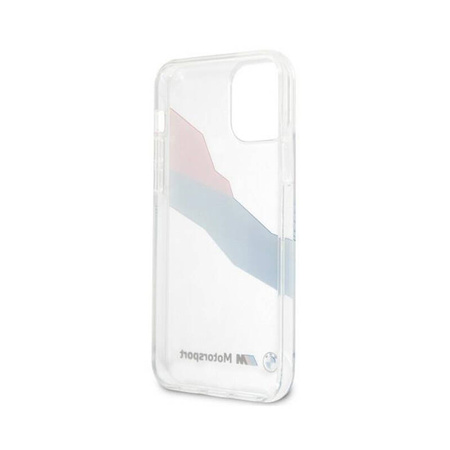 BMW Motorsport Tricolor - Etui iPhone 12 Pro Max (przezroczysty) (BMHCP12LSKTGT)