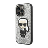 Karl Lagerfeld Glitter Flakes Ikonik - Etui iPhone 14 Pro Max (srebrny) (KLHCP14XGFKPG)