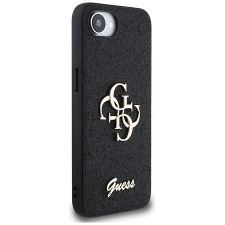 Guess Fixed Glitter Big 4G - Etui do iPhone 16e (czarny) (GUHCPSE4HG4SGK)