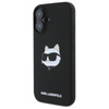 Karl Lagerfeld Silicone Choupette Head Print MagSafe - Etui iPhone 16 (czarny) (KLHMP16SSCHPPLK)