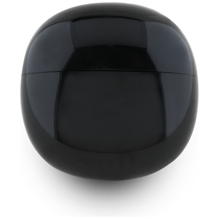 Guess Glossy Effect Egg Shape Printed Classic Logo - Słuchawki Bluetooth TWS + etui ładujące (czarny) (GUTWSOGELEK)