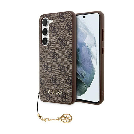 Guess 4G Charms Collection - Etui Samsung Galaxy A35 5G (brązowy) (GUHCSA35GF4GBR)
