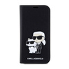 Karl Lagerfeld Booktype NFT Saffiano Karl & Choupette - Etui iPhone 14 Pro (Czarny) (KLBKP14LSANKCPK)