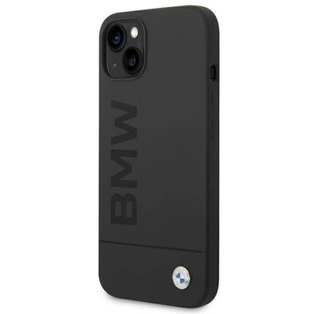 BMW Silicone Signature Logo Magsafe - Etui iPhone 14 Plus (czarny) (BMHMP14MSLBLBK)