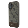Guess 4G Bottom Stripe - Etui iPhone 16 Plus (brązowy) (GUHCP16MG4GLBR)