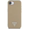 Guess Grained Triangle MagSafe - Etui do iPhone 16e (brązowy) (GUHMPSE4PGTSPSW)