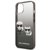 Karl Lagerfeld Gradient Ikonik Karl & Choupette - Etui iPhone 13  mini (czarny) (KLHCP13STGKCK)