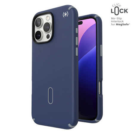 Speck Presidio2 Pro ClickLock & MagSafe - Etui iPhone 16 Pro Max (Coastal Blue / Dust Grey / White) (150724-3206)