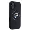Karl Lagerfeld Silicone Karl & Choupette Ring MagSafe - Etui iPhone 16 (czarny) (KLHMP16SSCMKCRHK)