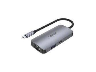 Unitek Hub USB-C 1xUSB 3.1 Gen1 VGA 2xHDMI PD MST (D1051A)
