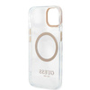 Guess Metal Outline Magsafe - Etui iPhone 13 (przezroczysty / złoty) (GUHMP13MHTRMD)