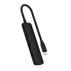 Satechi 4-in-1 USB-C Slim Multiport Adapter 4K - aluminiowy adapter do urządzeń mobilnych USB-C (USB-C, 4K HDMI, 2x USB-A) (black) (ST-P4SK)