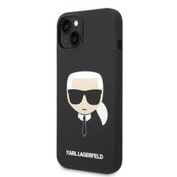 Karl Lagerfeld Silicone Ikonik Karl`s Head MagSafe - Etui iPhone 14 Plus (czarny) (KLHMP14MSLKHBK)