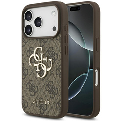 Guess 4G Big Logo - Etui iPhone 17 Pro (brązowy) (GUHCP17L4GMGBR)