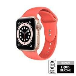 Crong Liquid - Pasek do Apple Watch 38/40/41/42 mm (koralowy) (CRG-40LQB-COR)