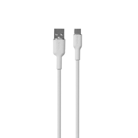 PURO ICON Soft Cable – Kabel USB-A do USB-C 1.5 m (White) (PUUSBCICONWHI)