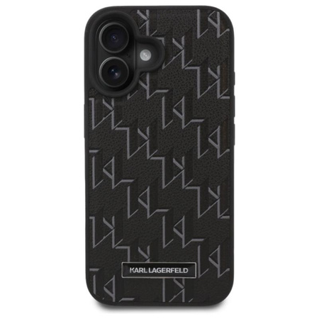 Karl Lagerfeld Hot Stamp MagSafe - Etui iPhone 16 (czarny) (KLHMP16SPKHPORPK)
