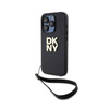 DKNY Wrist Strap Stock Logo - Etui iPhone 15 Pro (czarny) (DKHCP15LPBSWSK)