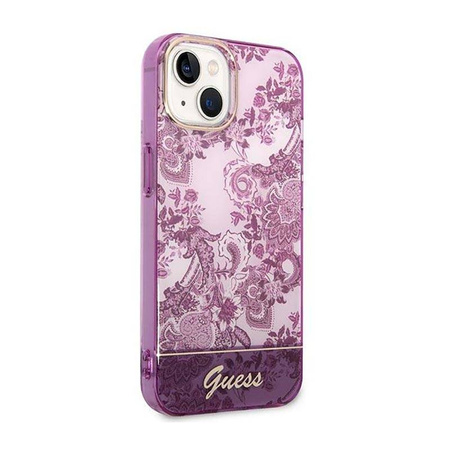 Guess Porcelain Collection - Etui iPhone 14 Plus (fuksja) (GUHCP14MHGPLHF)