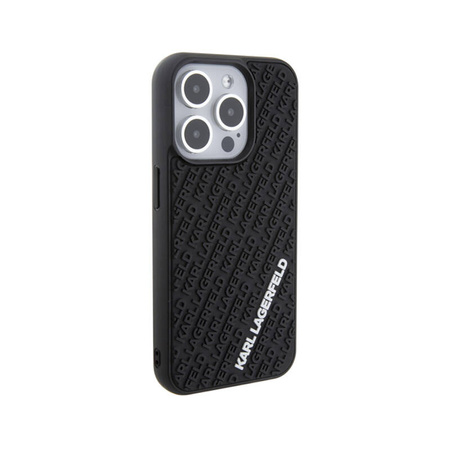 Karl Lagerfeld 3D Rubber Multi Logo - Etui iPhone 15 Pro (czarny) (KLHCP15L3DMKRLK)
