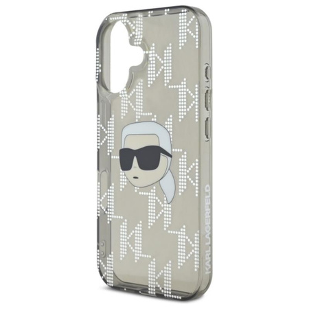 Karl Lagerfeld IML Karl Head Electroplated - Etui iPhone 16 (czarny) (KLHCP16SHKLPKHK)