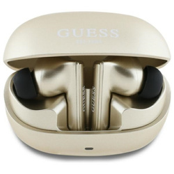 Guess Capsule Printed Logo - Słuchawki Bluetooth TWS ANC & ENC + etui ładujące (złoty) (GUTWST88MCTGD)