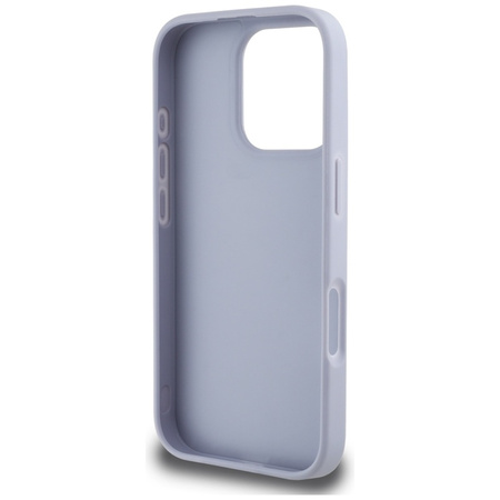Guess Hot Stamp 4G Pattern Triangle Metal Logo - Etui do iPhone 16 Pro Max (fioletowy) (GUHCP16XPGP4STRU)