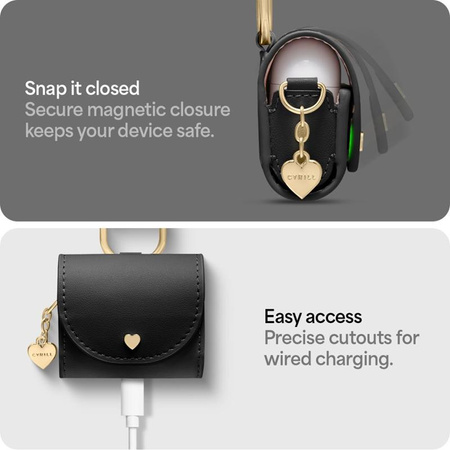 Spigen Cyrill Mini Bag - Etui z paskiem do Apple AirPods 4 (Czarny) (ACS08651)