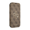 Guess Booktype 4G Big Metal Logo - Etui iPhone 13 Pro Max (brązowy) (GUBKP13X4GMGBR)