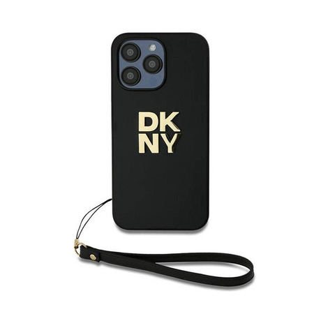 DKNY Wrist Strap Stock Logo - Etui iPhone 14 Pro (czarny) (DKHCP14LPBSWSK)