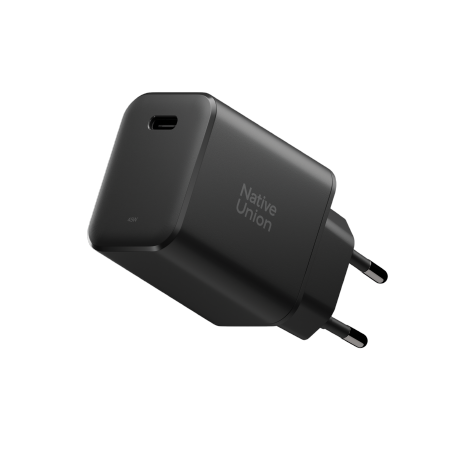 Native Union Fast GaN Charger - ładowarka 45W PD, 1x USB-C (black) (FAST-PD45-BLK-EU)